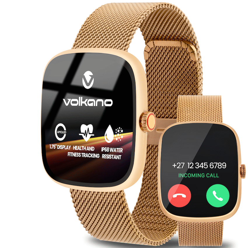Volkano Ayla Collection Smartwatch with Milanese Strap - Gold - Wearables