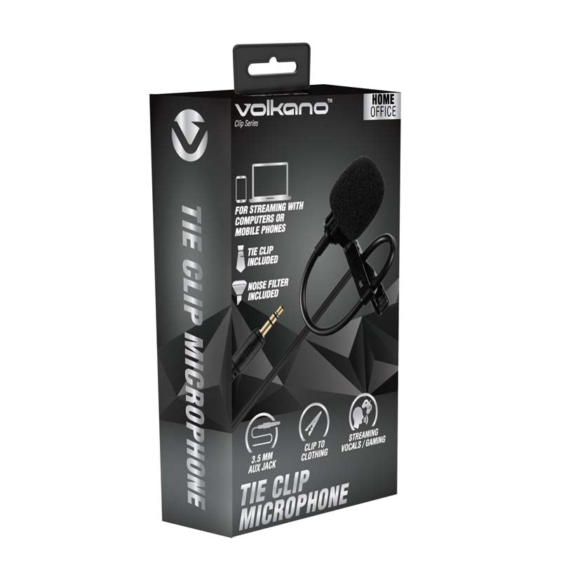 Volkano Clip Series 3.5mm Tieclip Microphone