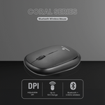 Volkano Coral series Bluetooth Wireless Mouse - Black - Black - Computer Peripherals