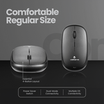 Volkano Coral series Bluetooth Wireless Mouse - Black - Black - Computer Peripherals