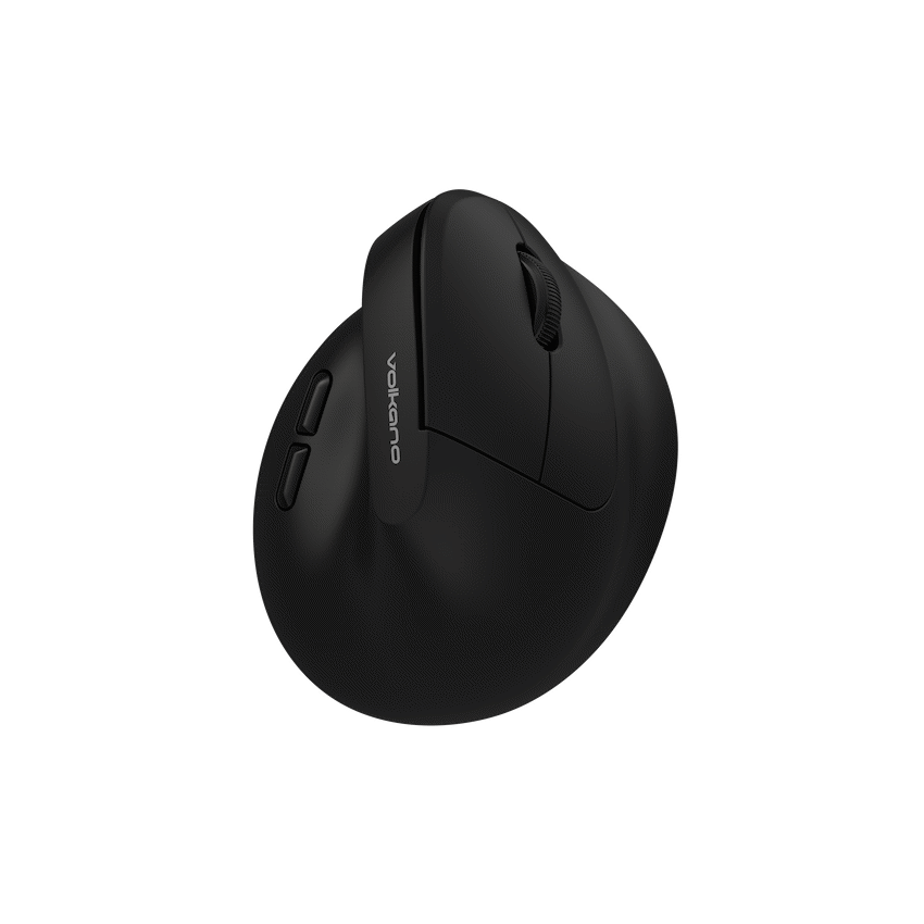 Volkano Curve Series Ergonomic Bluetooth Wireless Mouse - Black - Black - Computer Peripherals