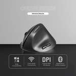 Volkano Curve Series Ergonomic Bluetooth Wireless Mouse - Black - Black - Computer Peripherals