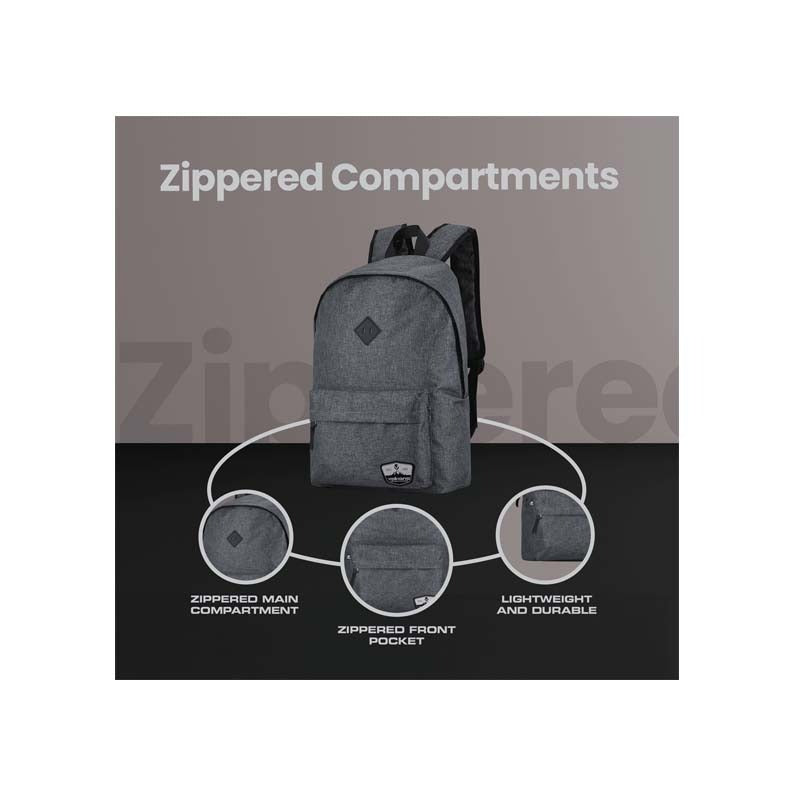 Volkano Distinct 15.6 Inch Laptop Backpack - Grey - Grey
