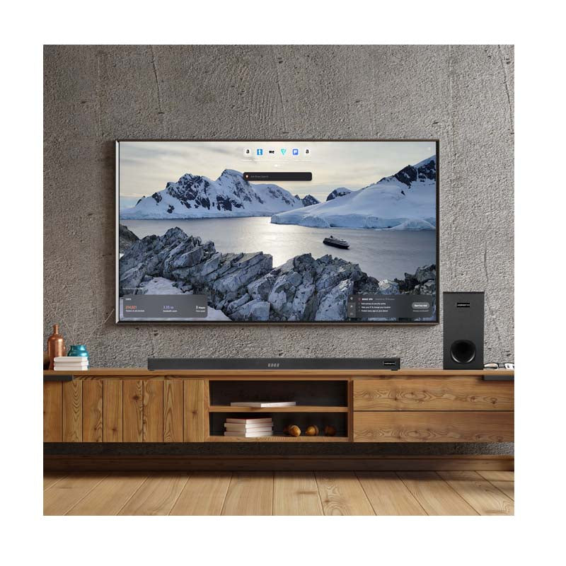 Volkano Dynasty (120W) Soundbar & Wireless Subwoofer - Black - Audio