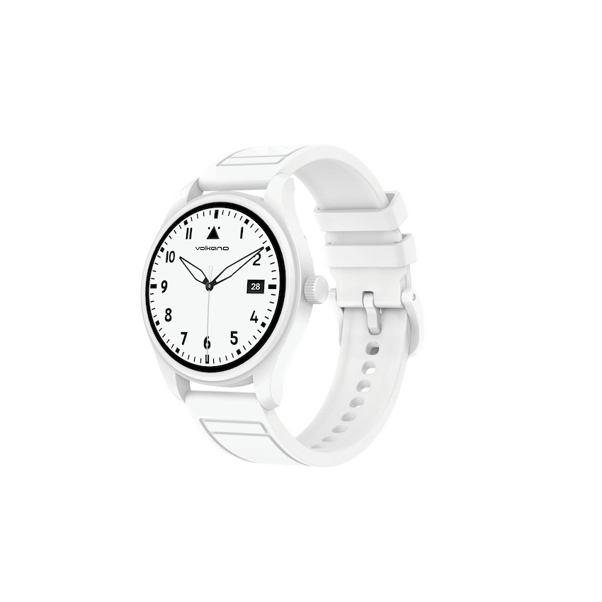 Volkano Eon Series Bluetooth Calling AMOLED Smartwatch - White - White - Wearables