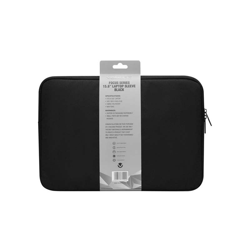 Volkano Focus Series 15.6 Laptop Sleeve & Wireless Mouse - Black