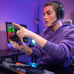 Volkano gaming Eclipse X1 Tri-mode Ultra Lightweight Gaming Headphones - Black - Black - Audio