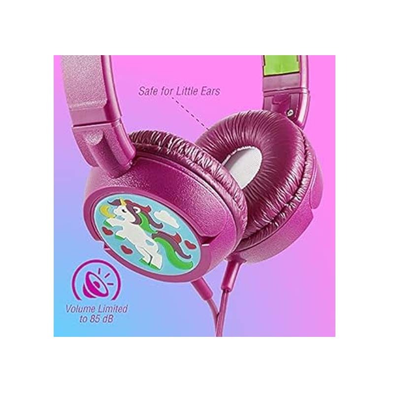 Volkano Girls Unicorn Kiddies Headphones - Pink