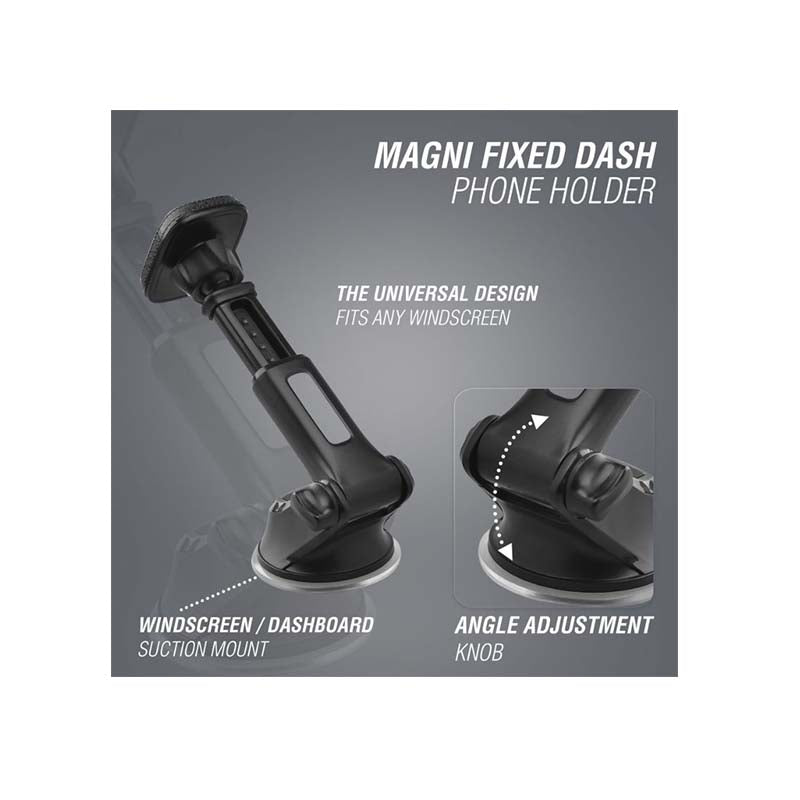 Volkano Hold Series Magnetic Extendable Phone Holder - Black - Black