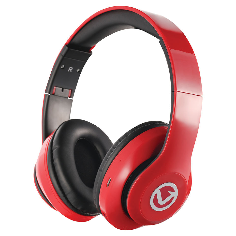Volkano Impulse Series Bluetooth Headphones - Red - Red