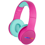 Volkano Kids Atlas Bluetooth Padded Headphones with dB Switch Function - Pink - Audio