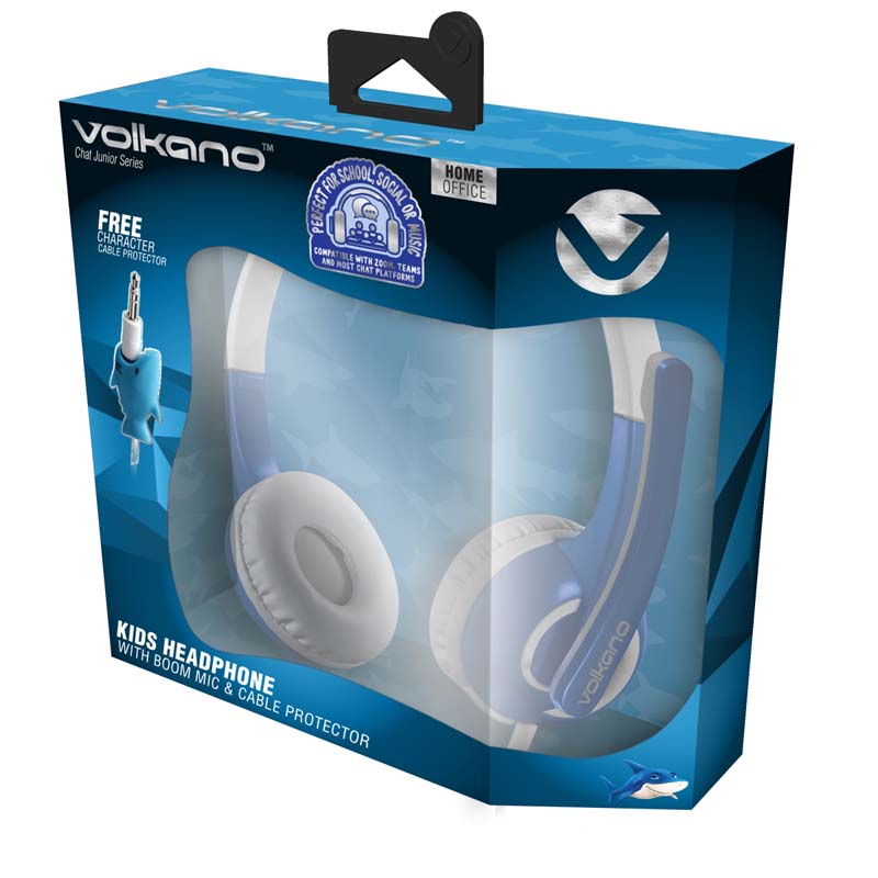 Volkano Kids Chat Junior Series Headset with Mic - Blue