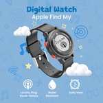 Volkano Kids Digital Watch with Apple Find My - 3ATM Waterproof (Anti-Lost) - Black
