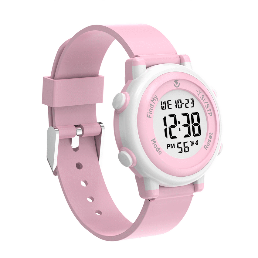 Volkano Kids Digital Watch with Apple Find My - 3ATM Waterproof (Anti-Lost) - Pink - Pink