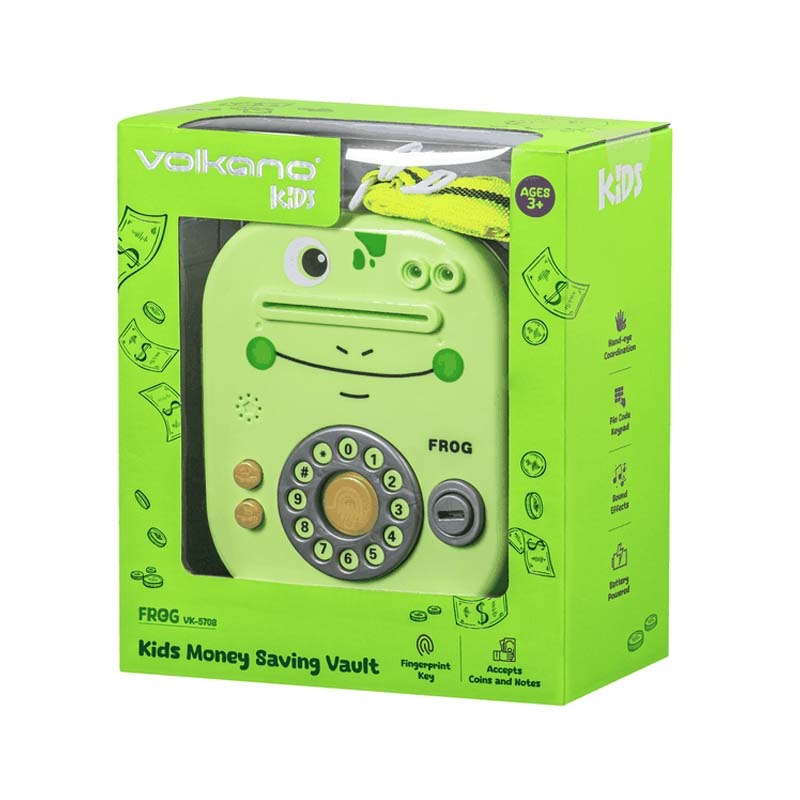 Volkano Kids Frog Series Money Saving Vault - Green - Green