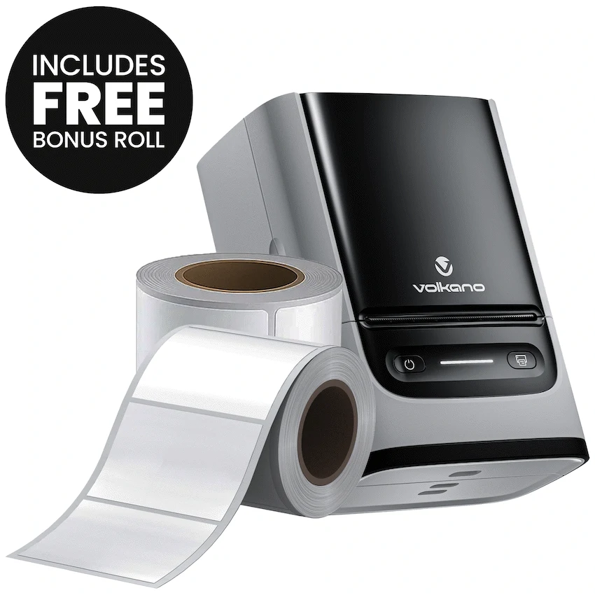 Volkano LabelPro Duo Series Thermal Dual Size Label Printer Combo - Black - Mobile Accessories