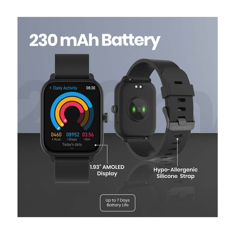 Volkano Linea Series Ultra-Slim Smartwatch - Black - Black - Wearables
