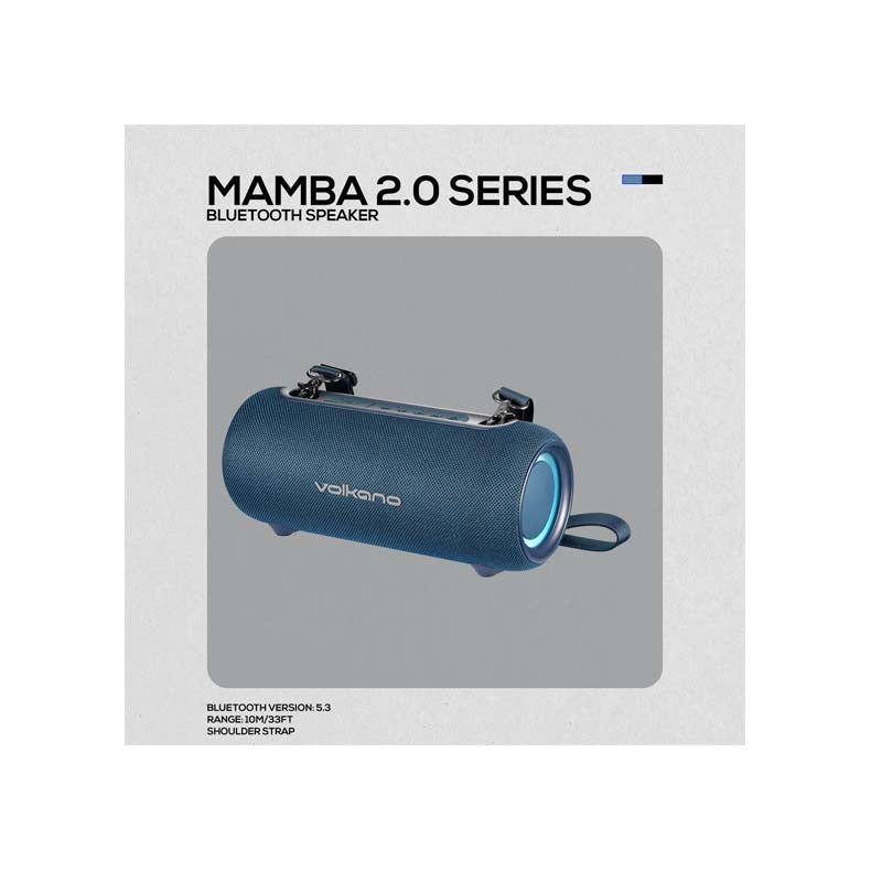 Volkano Mamba 2.0 Series Bluetooth Speaker - Blue - Blue