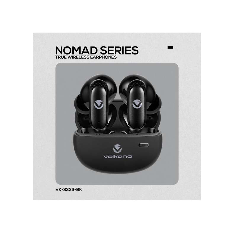 Volkano Nomad Active Noise Cancelling True Wireless Earphones - Black - Black