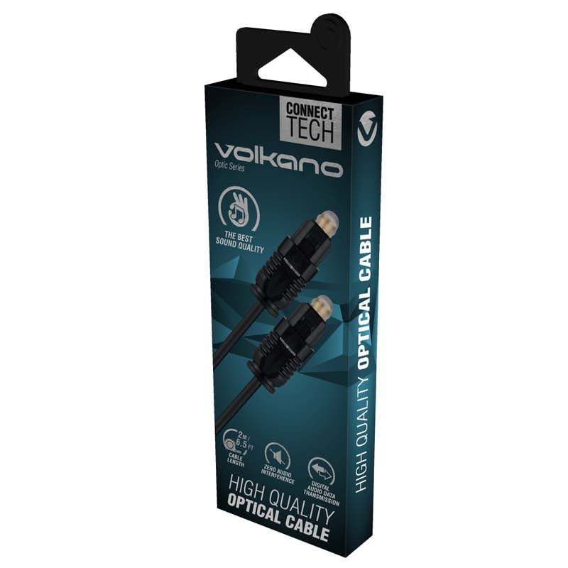 Volkano Optic Series 2m Optical Cable - Black
