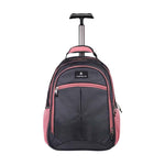 Volkano Orthopaedic Trolley Backpack - Dark Grey / Pink - Pink / Grey
