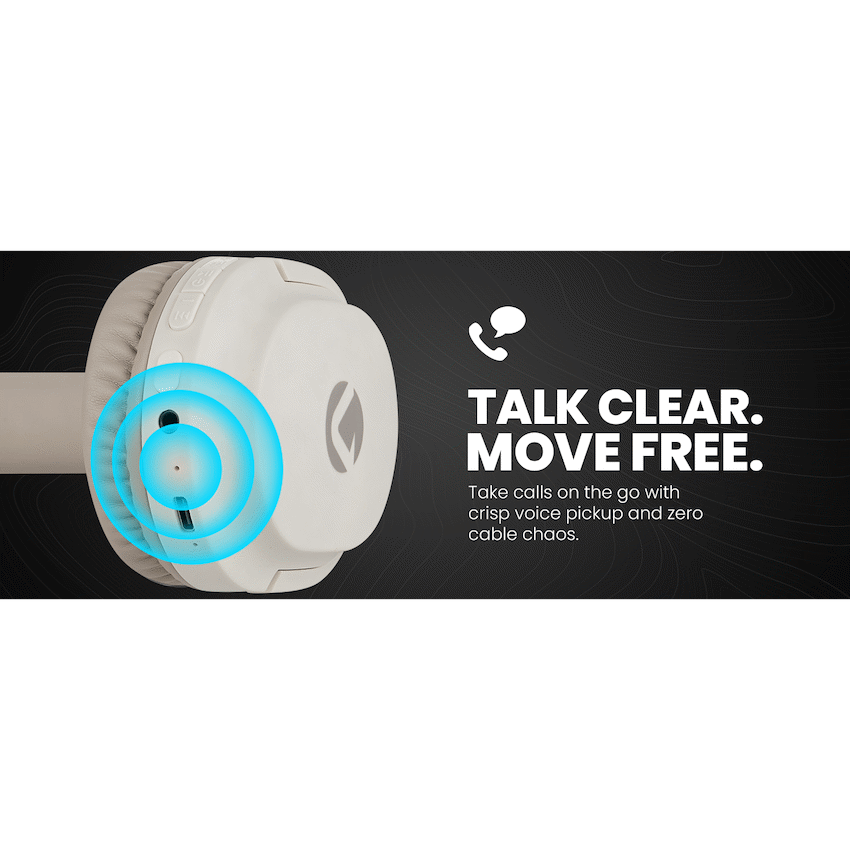Volkano Pebble Series Bluetooth Headphones - Khaki - Khaki - Audio