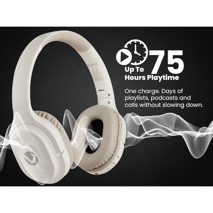 Volkano Pebble Series Bluetooth Headphones - Khaki - Khaki - Audio