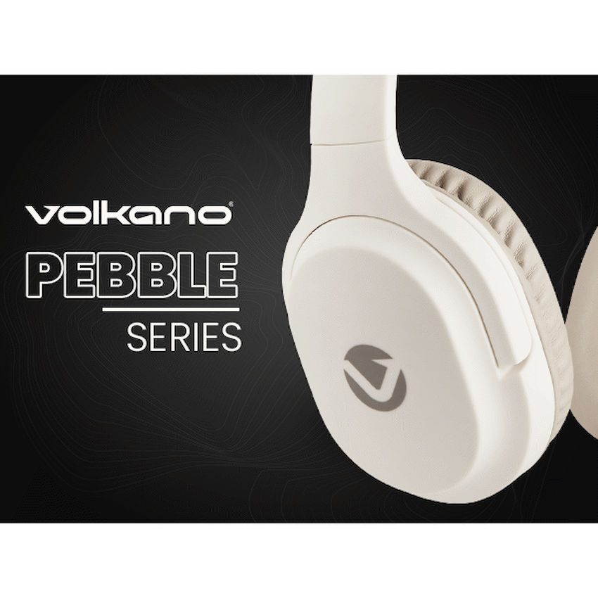 Volkano Pebble Series Bluetooth Headphones - Khaki - Khaki - Audio