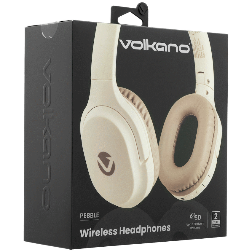 Volkano Pebble Series Bluetooth Headphones - Khaki - Khaki - Audio