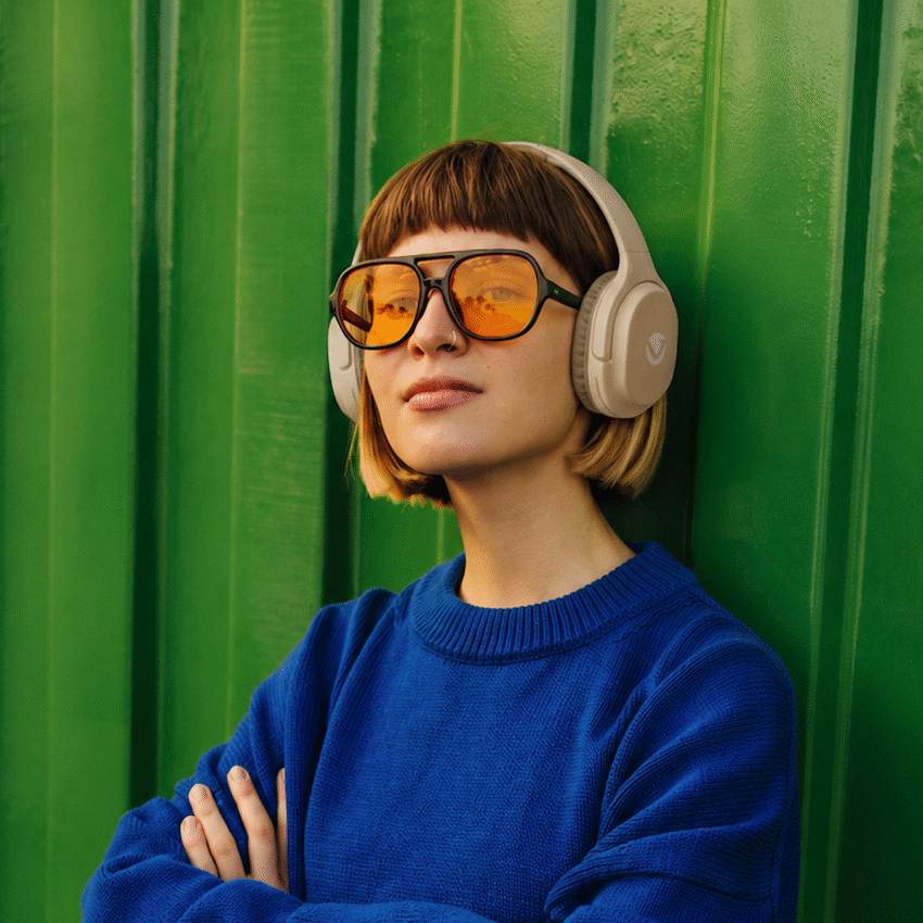 Volkano Pebble Series Bluetooth Headphones - Khaki - Khaki - Audio