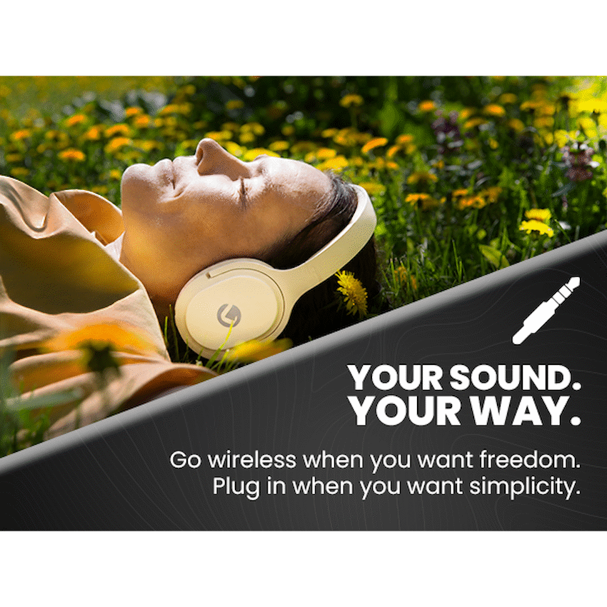 Volkano Pebble Series Bluetooth Headphones - Khaki - Khaki - Audio