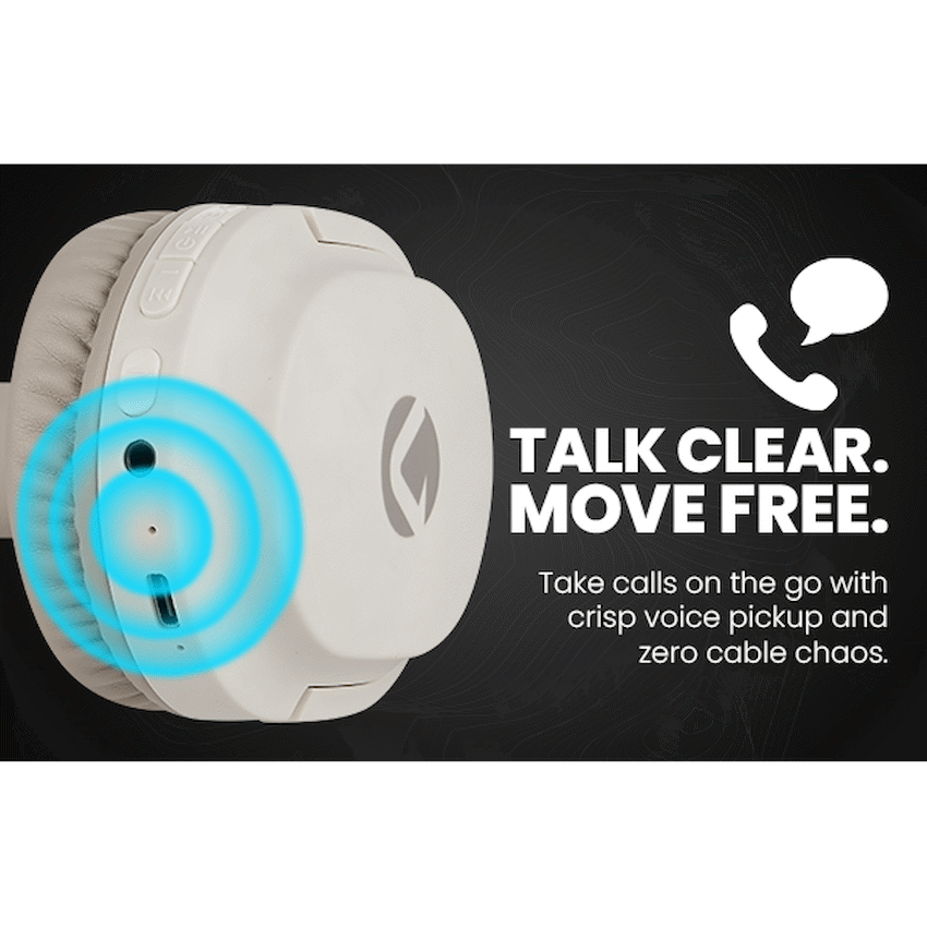 Volkano Pebble Series Bluetooth Headphones - Khaki - Khaki - Audio