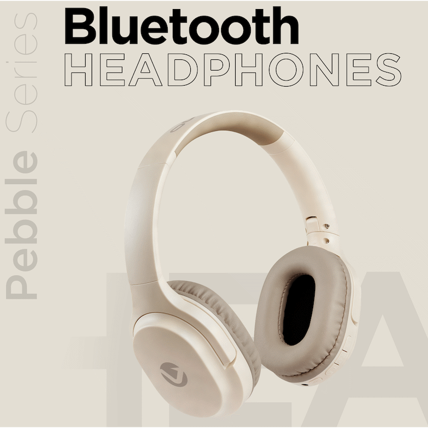 Volkano Pebble Series Bluetooth Headphones - Khaki - Khaki - Audio