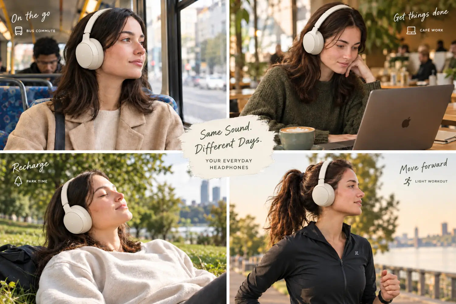 Volkano Pebble Series Bluetooth Headphones - Khaki