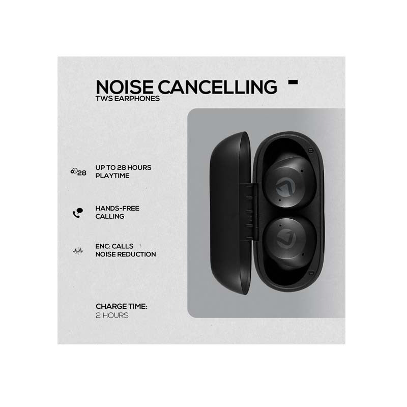 Volkano Pisces 2.0 Series True Wireless Earphones - Black - Black