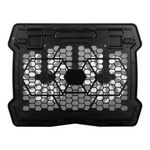 Volkano Polar Series 15-inch Dual Fan Notebook Cooling Stand - Black - Black