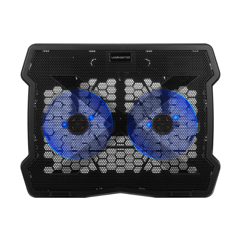 Volkano Polar Series 15-inch Dual Fan Notebook Cooling Stand - Black - Black