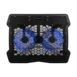 Volkano Polar Series 15-inch Dual Fan Notebook Cooling Stand - Black - Black