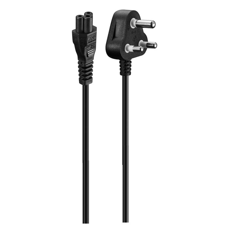 Volkano Presto Series Power Cable 3 pin Clover to Type-M 2.5A - Black