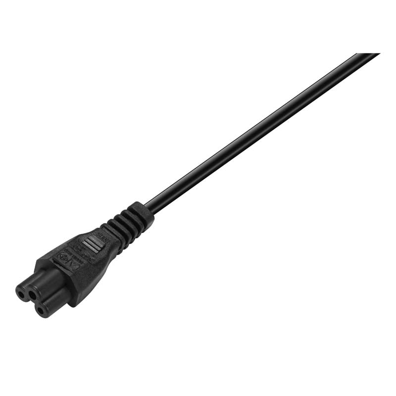 Volkano Presto Series Power Cable 3 pin Clover to Type-M 2.5A - Black