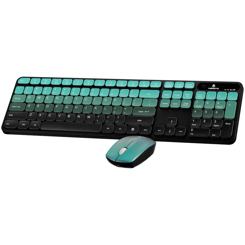 Volkano Prism Series Bluetooth Wireless Keyboard and Mouse - Teal ...