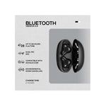 Volkano Pulse Series True Wireless Earphones with Charging Case - Black - Black