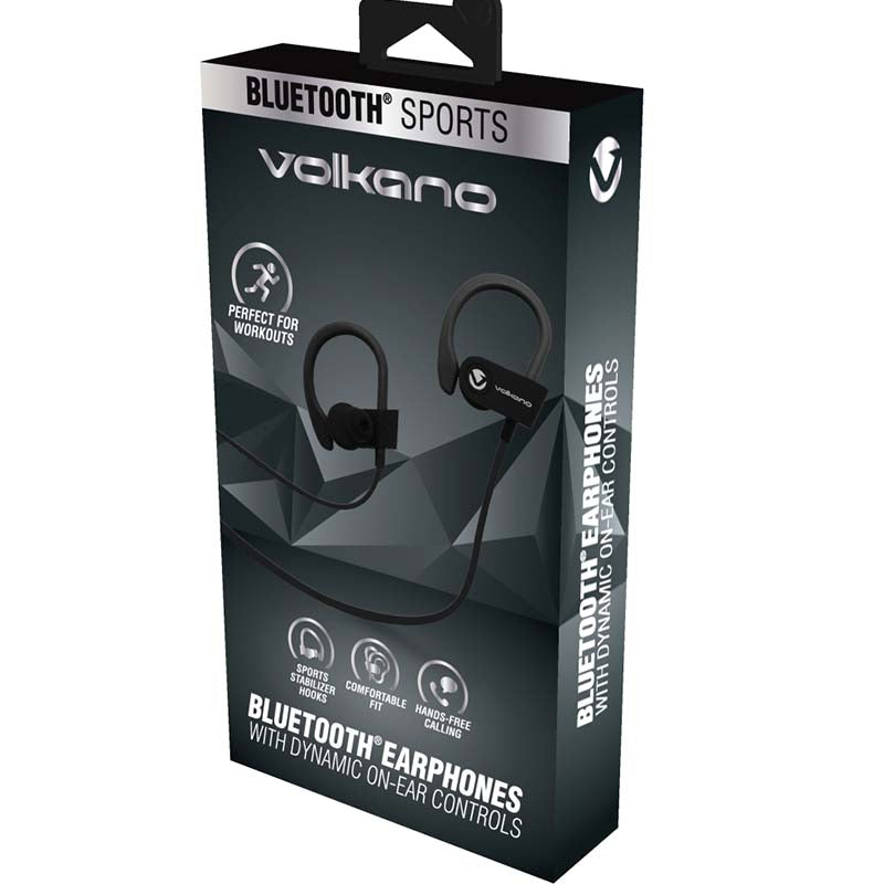 Volkano Race Series Wireless Sport Bluetooth Earphones - Black