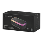 Volkano Radiant 2 Alarm Clock with Wireless Charging and Speaker - Black - Black