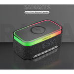 Volkano Radiant 2 Alarm Clock with Wireless Charging and Speaker - Black - Black