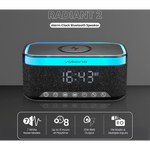 Volkano Radiant 2 Alarm Clock with Wireless Charging and Speaker - Black - Black