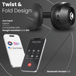 Volkano Rhapsody 3.0 Series Active Noise Cancelling Bluetooth Headphones - Black - Audio
