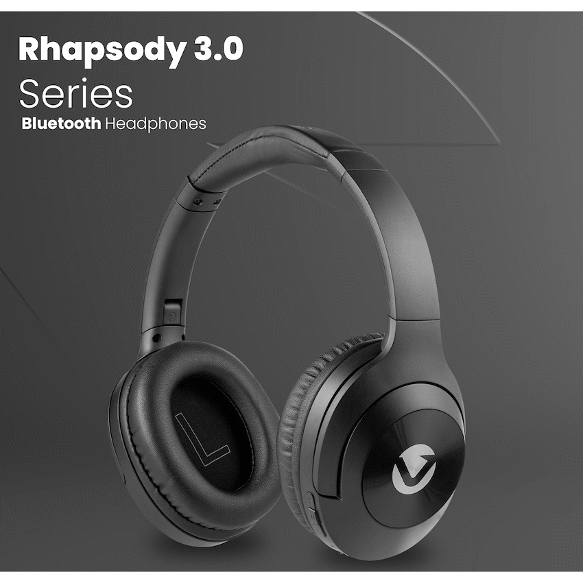 Volkano Rhapsody 3.0 Series Active Noise Cancelling Bluetooth Headphones - Black - Audio
