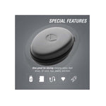 Volkano Shell Series Elliptical Headphone Case - Black - Black