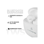 Volkano Sleek Series True Wireless Earphones - White - White